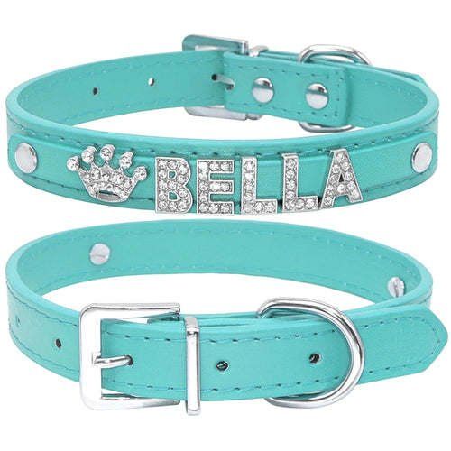 Bling Rhinestone Puppy Dog Collars Personalized Small Dogs Chihuahua